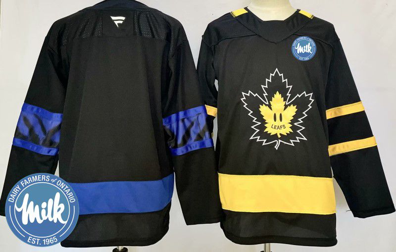 Men Toronto Maple Leafs Blank Black Fanatics 2025 NHL Jersey style 1
